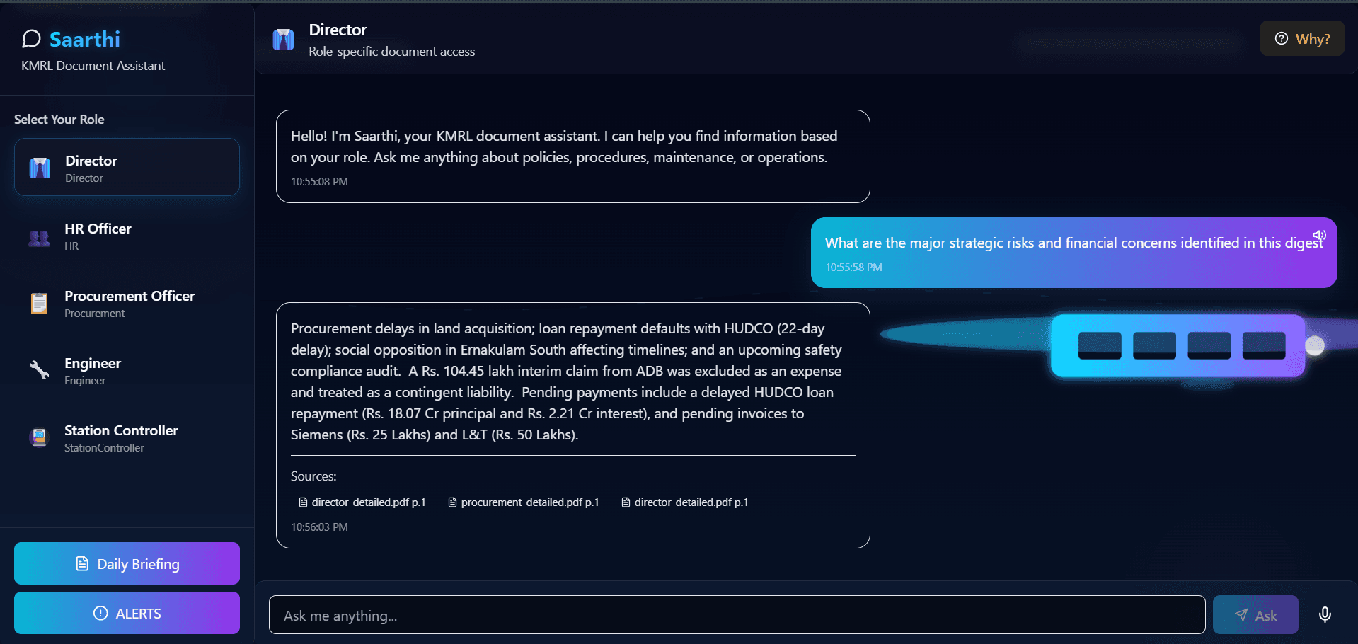 Saarthi - Smart Document Intelligence Assistant screenshot 1